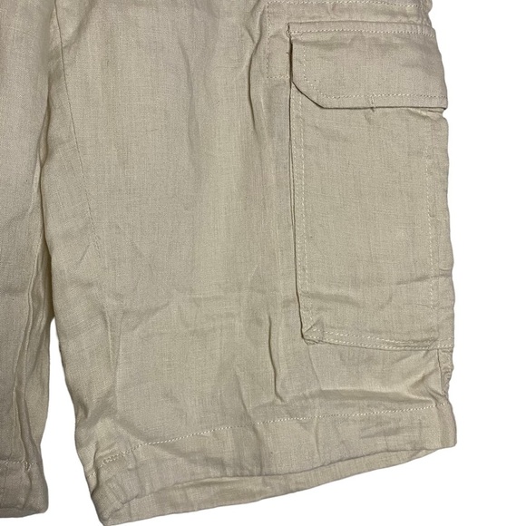 Le Chateau Beige Walking Shorts Classic Rise Straight Leg Cargo Pockets 31 - Picture 9 of 16